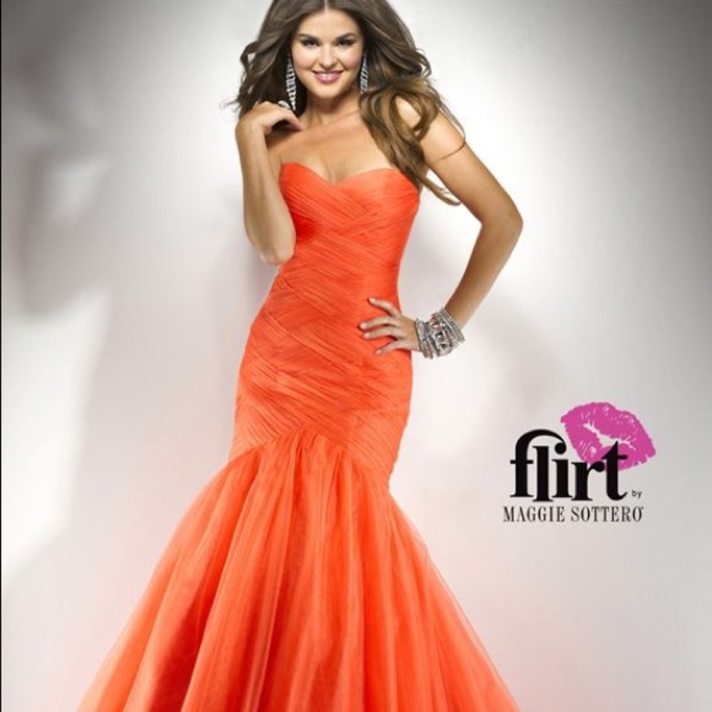 Maggie Sottero Tulle Mermaid Prom Dress